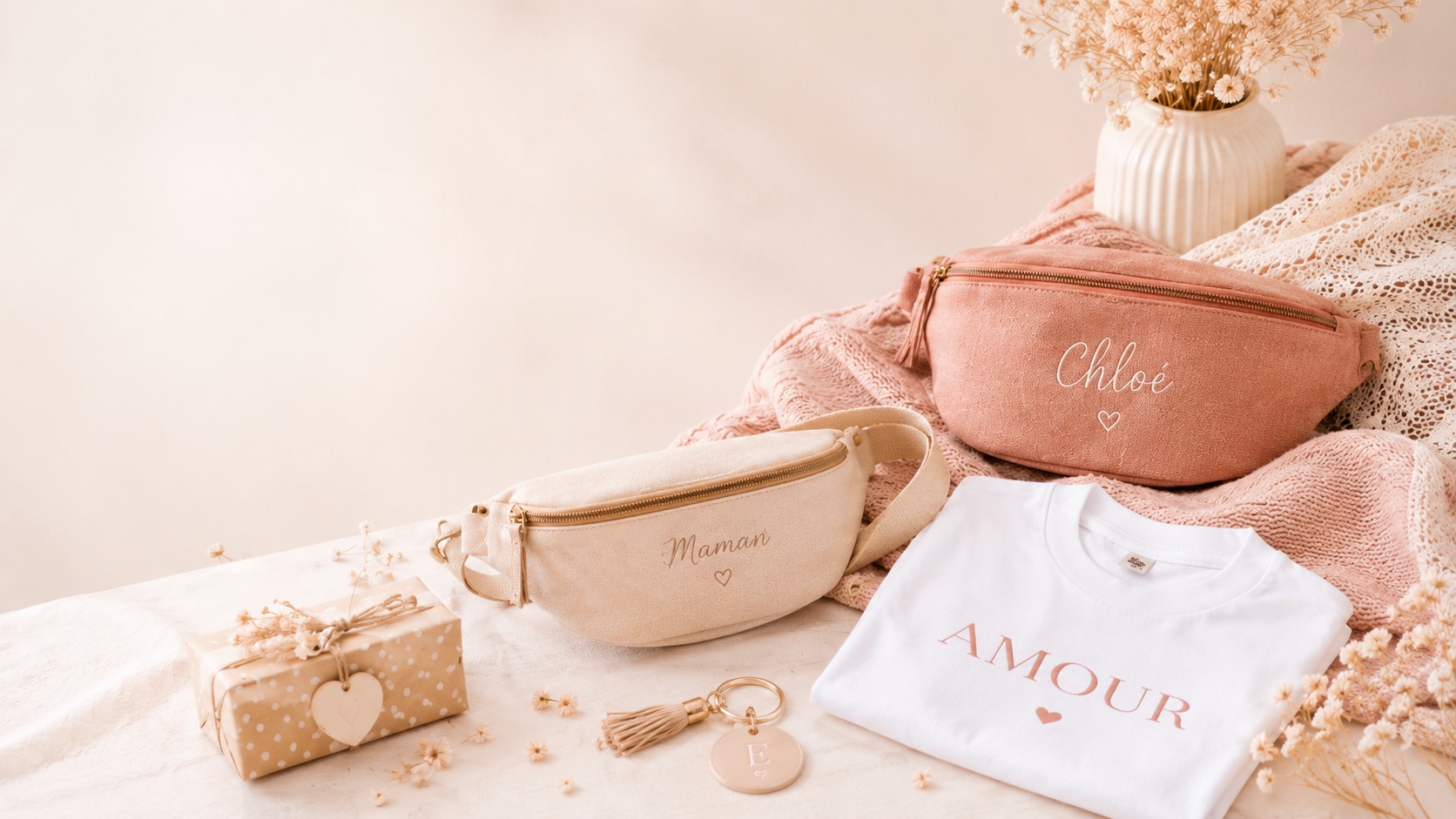 Idée cadeau : ensemble de créations personnalisées